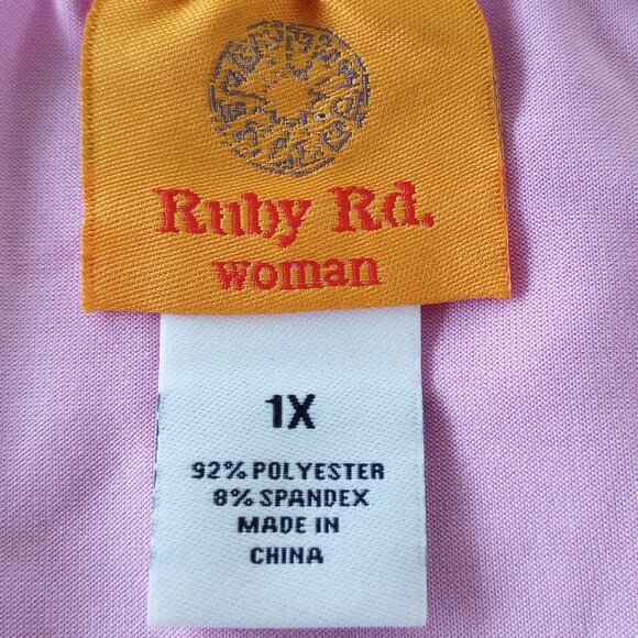 Ruby Rd. Woman Pink Pull Over Blouse - Picture 6 of 10